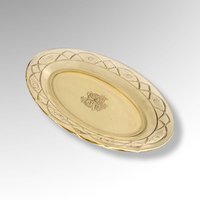 1930's Federal Glass Rosemary "Dutch Rose" 12" Platter, Depression Glass