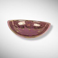 Mid Century Modern Pink and Gold Bowl Made in Germany