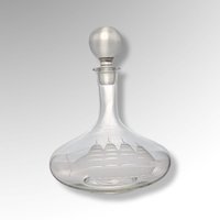 Vintage Toscany Glass Decanter with Ship
