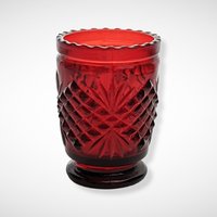 Set of 4 Ruby Red Vintage Candle Holder/Toothpick Holders