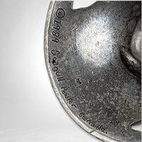 Pair of Vintage 1989 Seagull Pewter Candlestick Holders, Made in Canada, 3.25" Tall, Excellent Condition