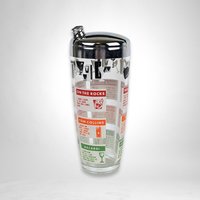 Vintage Glass Drink Shaker with Recipes