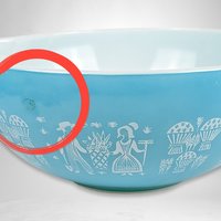Vintage Pyrex Butterprint Turquoise Mixing Bowl | 4 Quart | 444 | 1957-1968 | Kitchenware | Baking | Collector's Item