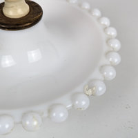 Add Vintage Charm with a Milk Glass Hobnail Boudoir Lamp, Perfect for Nightstand or Vanity