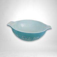 Vintage Pyrex Butterprint Turquoise Mixing Bowl | 4 Quart | 444 | 1957-1968 | Kitchenware | Baking | Collector's Item