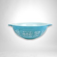 Vintage Pyrex Butterprint Turquoise Mixing Bowl | 4 Quart | 444 | 1957-1968 | Kitchenware | Baking | Collector's Item