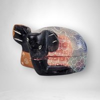 Unique Elephant Trinket Box | Hand Carved Stone | Jewelry Box |  African Art | Vintage Gift