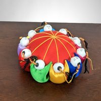 Asian Pin Cushion: Adorned by 10 Delightful Figures