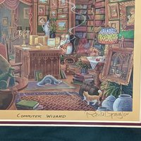 1993 Computer Wizard Randal Spangler Signed Print: Nostalgic Digital Art