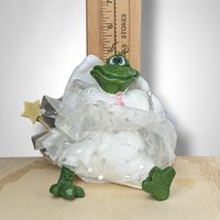 Vintage Russ Berrie Frog Angel Shelf Sitter