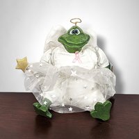 Vintage Russ Berrie Frog Angel Shelf Sitter