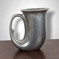 Wilton Armetale Plough Tavern Pewter Horn Mug