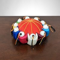 Asian Pin Cushion: Adorned by 10 Delightful Figures