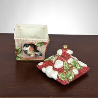 Fitz and Floyd Holiday Treasure Covered Box: Elegant Seasonal Decor
