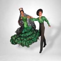 Vintage 12" Marin Flamenco Dancing Couple Figurines