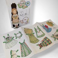 1976 The Ginghams Paper Doll and Playset: Sarah's Picnic - Vintage Collectible