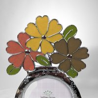 Sunflower Designs Enamel Flower Metal 3x3 Picture Frame