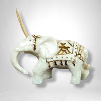 Vintage Ceramic Elephant Figurines, Set of 4, Elephant Collectibles, Mid Century Modern Decor, Animal Figurines, Home Decor, Unique Gift