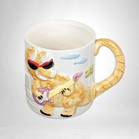 Takahashi Dinosaur Mug, Guitar Playing Dinosaur,  Novelty Mug,  Collectible Mug,  Unique Gift for Music Lovers