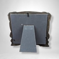 Vintage Pewter Collage Photo Frame with Elegant Rose Design