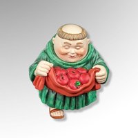 1990s Dept. 56 Merrymaker 'Godfrey the Gatherer' Figurine - Festive Holiday Collectible