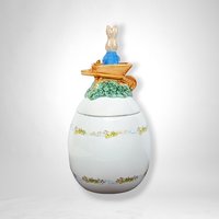 2003 FTD Peter Rabbit Covered Egg Shaped Planter - Charming Collectible