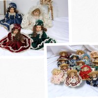 Charming Vintage Porcelain Girl Dolls - Set of 4 (5" Each) or 16 (2.5" Each) - Your Choice