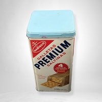 Vintage Nabisco Premium Saltine Crackers Tin - Retro Kitchen Collectible