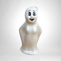 Vintage Halloween Mom and Child Ceramic Ghost Figurine Set