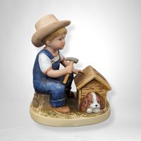 1980s Homco Denim Days Ceramic Figurine: Your Choice of Nostalgic Collectibles