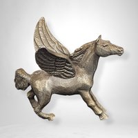 Vintage Pewter Pegasus Figurine | Mythical Decor | 2 1/4" Tall | Excellent Condition