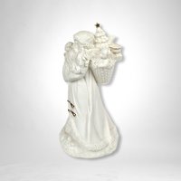 Vintage Bisque Porcelain Santa Claus Music Box | Plays "Santa Claus is Coming to Town" | Excellent Condition