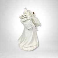 Vintage Bisque Porcelain Santa Claus Music Box | Plays "Santa Claus is Coming to Town" | Excellent Condition