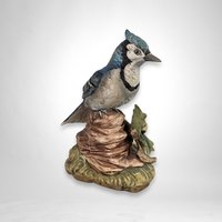 Vintage Lefton Ceramic Blue Jay Figurine KW7457 - Charming Collectible Bird Decor