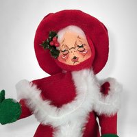 Vintage Annalee Mrs. Claus Doll, 1996, Christmas Decor, Holiday Gift, Collectible Doll