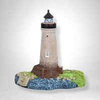 1998 Harbour Lights Cockspur Island Lighthouse Figurine | 5 3/4" Tall | Hand-Painted | With Box | Nautical Decor