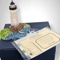 1998 Harbour Lights Cockspur Island Lighthouse Figurine | 5 3/4" Tall | Hand-Painted | With Box | Nautical Decor