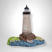 1998 Harbour Lights Cockspur Island Lighthouse Figurine | 5 3/4" Tall | Hand-Painted | With Box | Nautical Decor
