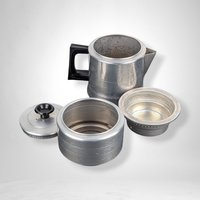 Vintage Comet 4 Piece Aluminum Coffee Pot: Brew Your Perfect Cup