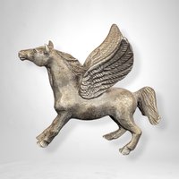 Vintage Pewter Pegasus Figurine | Mythical Decor | 2 1/4" Tall | Excellent Condition