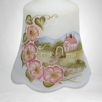 Vintage Fenton Hand Painted Musical Bell, Signed by J. Cutshaw – Collectible Melodic Artistry