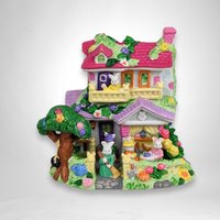 Ceramic Easter Village Light Up House - Charming Holiday Decor