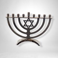 Illuminate Your Hanukkah with a Colorful Metal Menorah