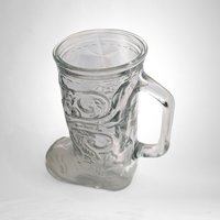 Vintage Glass Boot-Shaped Mug: A Nostalgic Sip of Yesteryears