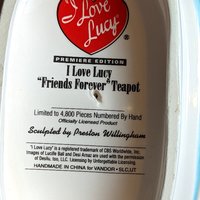 I Love Lucy Heart Shaped 'Friends Forever' Teapot - Slightly Imperfect Collectible