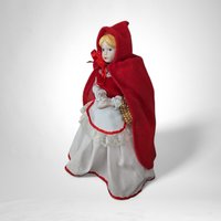 Vintage Porcelain Little Red Riding Hood 9" Doll