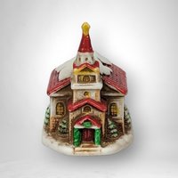 1986 Lefton Colonial Village House Ornament: Vintage Holiday Charm