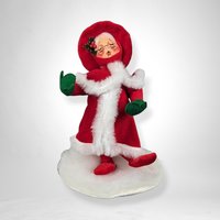 Vintage Annalee Mrs. Claus Doll, 1996, Christmas Decor, Holiday Gift, Collectible Doll