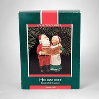 1988 Hallmark Holiday Duet Ornament - Festive Vintage Delight
