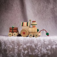 1985 Hallmark Wooden Train Ornament: Vintage Holiday Express